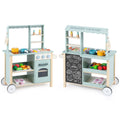 Wooden Kitchen Playset with Cookware Accessories