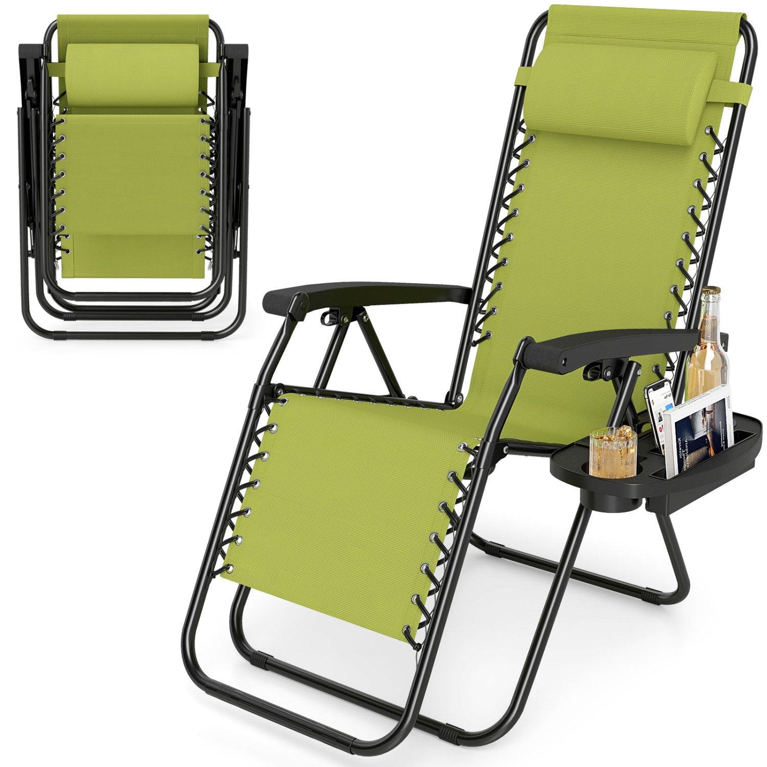 Zero Gravity Recliner Chair with Cup Holder and Pillow