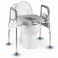 Raised Toilet Seat with Handles and Padded Arms for Seniors