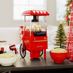 Retro Hot Air Popcorn Maker 1200W with Kernel Measuring Cup-Red