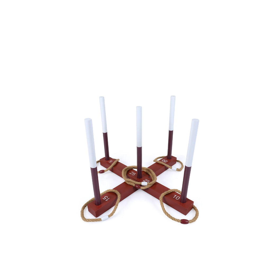 Ring Toss Game Set with 6 Rope Rings and Storage Bag