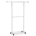 Rolling Clothes Rack Double