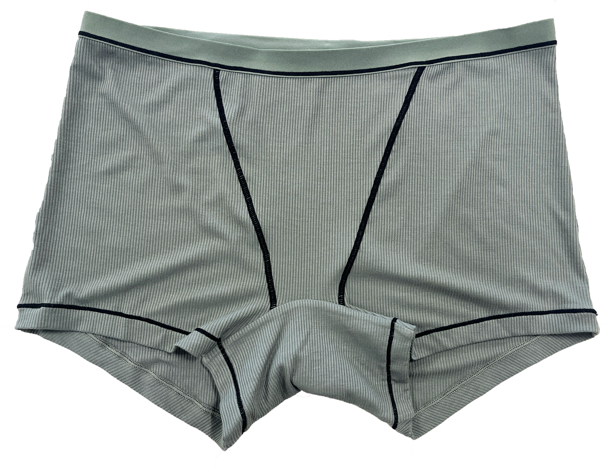 Modal Short with Contrast Stitching, 1X-2X