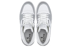 CALTO - S4751 - 3 Inches Taller (White/Grey) - High Top Sneakers