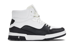 CALTO - S4752 - 3 Inches Taller (White/Black) - High Top Sneakers