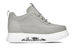 CALTO - S4927 - 3.2 Inches Taller (Dove Grey/White Sole) - Chunky Elevated Platform Sneakers