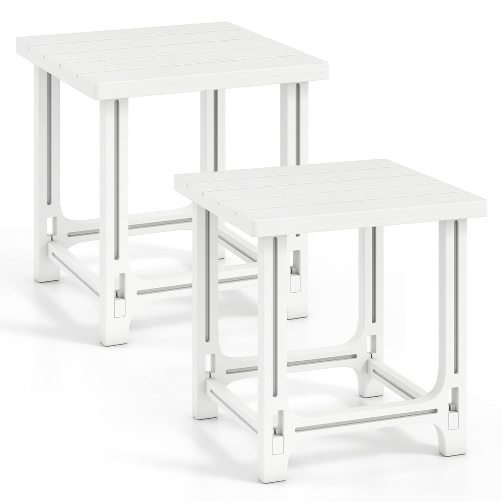 Adirondack Side Table 18" Outdoor HDPE Slatted