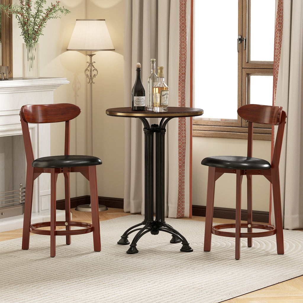 24-Inch Upholstered Counter Height Dining Chairs, Set of 2
