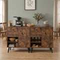 31" Buffet Cabinet Set of 2 with Drawers and Shelves
