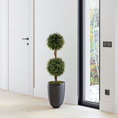 Set of 2 Artificial Double Topiary Ball Trees