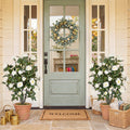 Artificial Rose Tree with Blooming Flowers - Set of 2