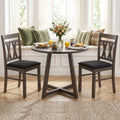 Upholstered Dining Chairs Set of 2 - Linen Style Gray