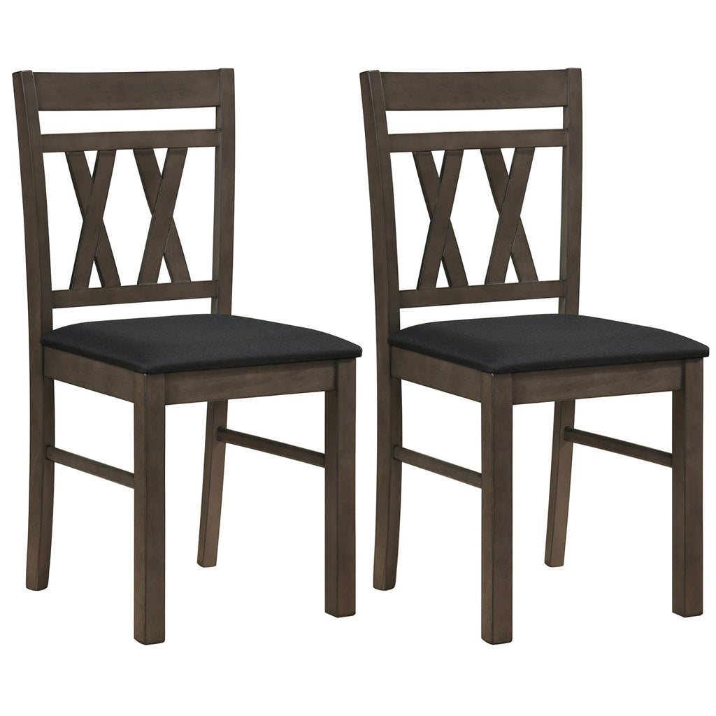 Upholstered Dining Chairs Set of 2 - Linen Style Gray
