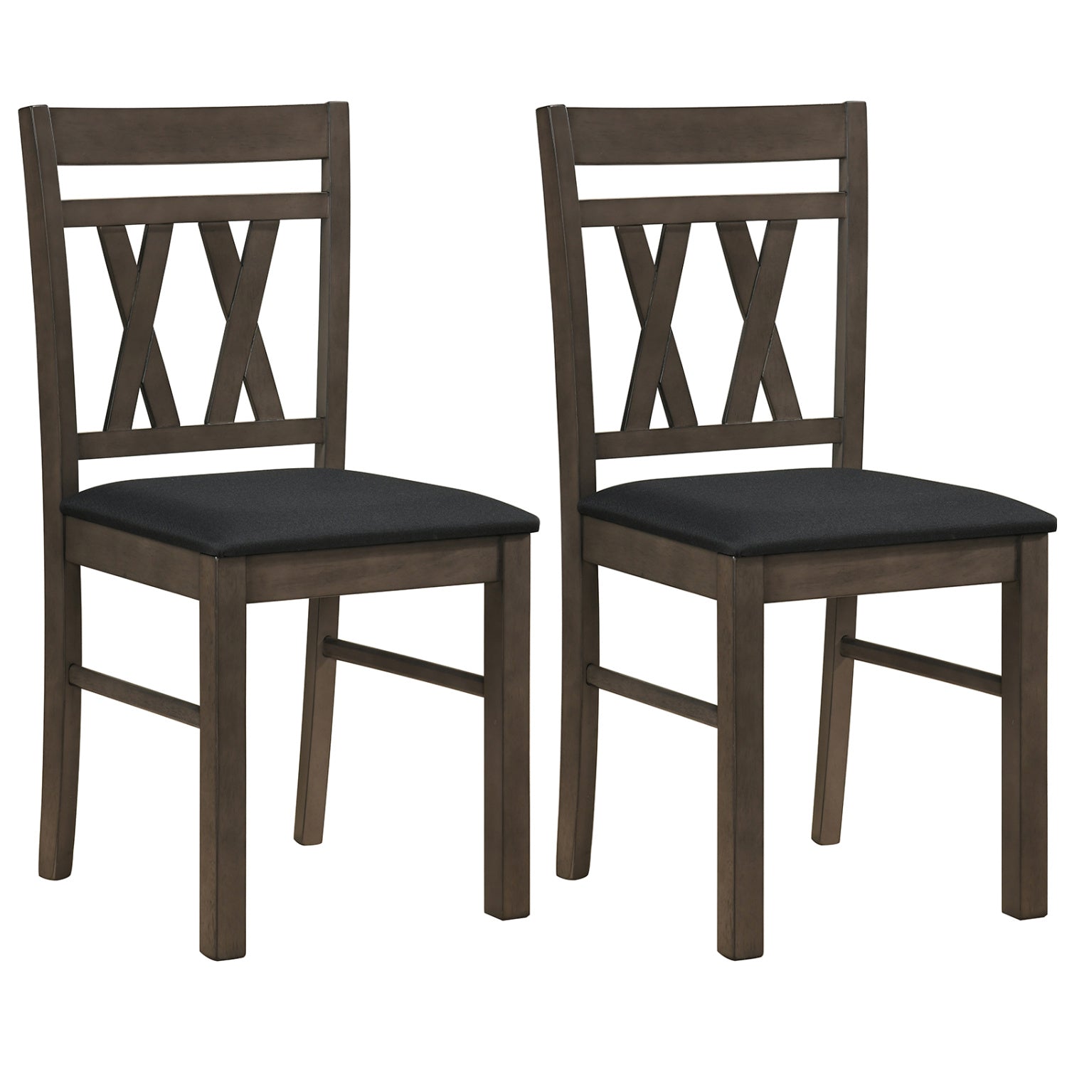 Upholstered Dining Chairs Set of 2 - Linen Style Gray