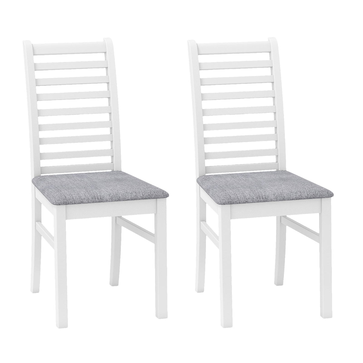 Set of 2 Wooden Dining Chair with Rubber Wood Legs for Living Room