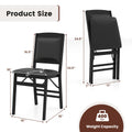 Set of 4 Folding Dining Chairs with Padded Seat and High Backrest