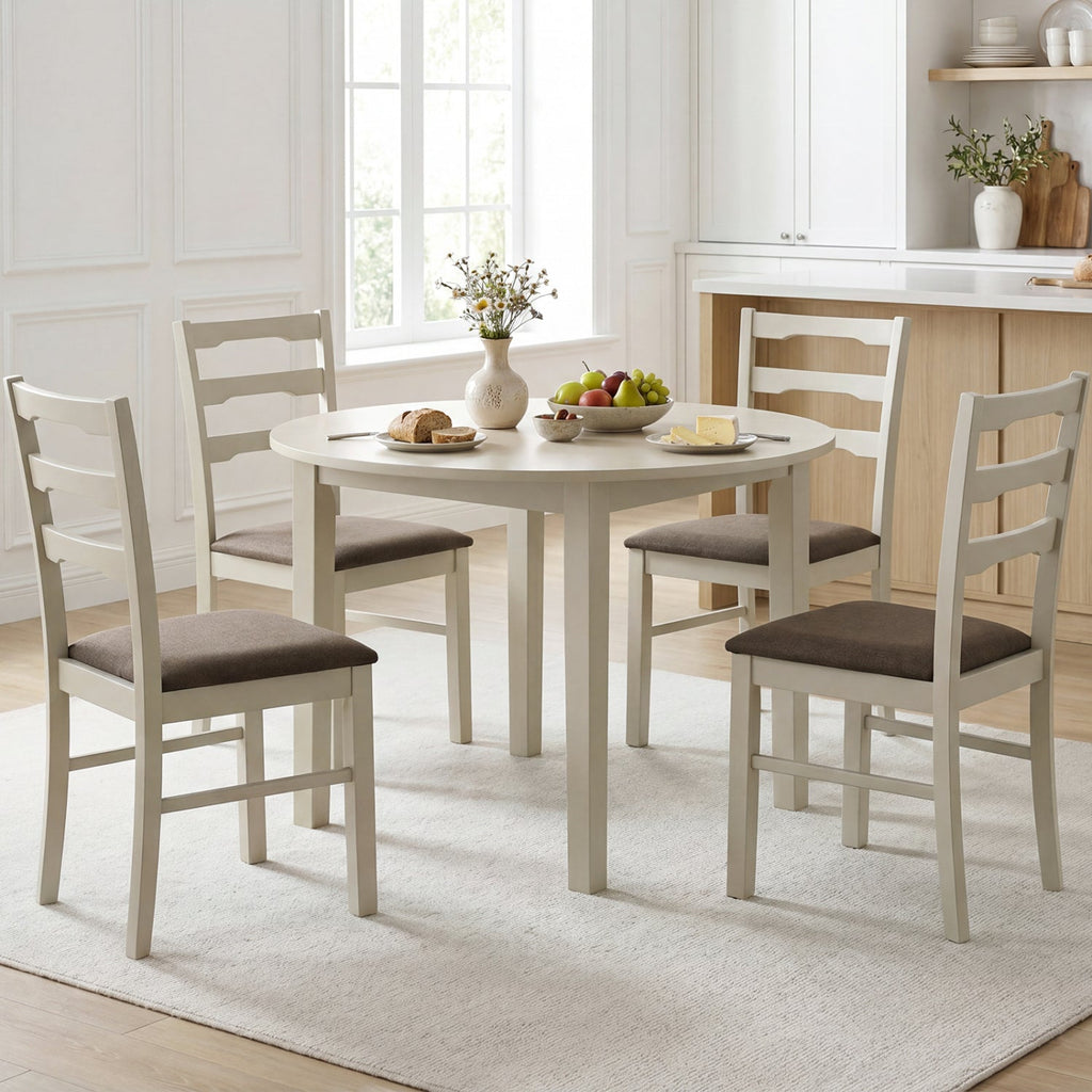 Upholstered Dining Chairs Set of 4 with Wood Frame
