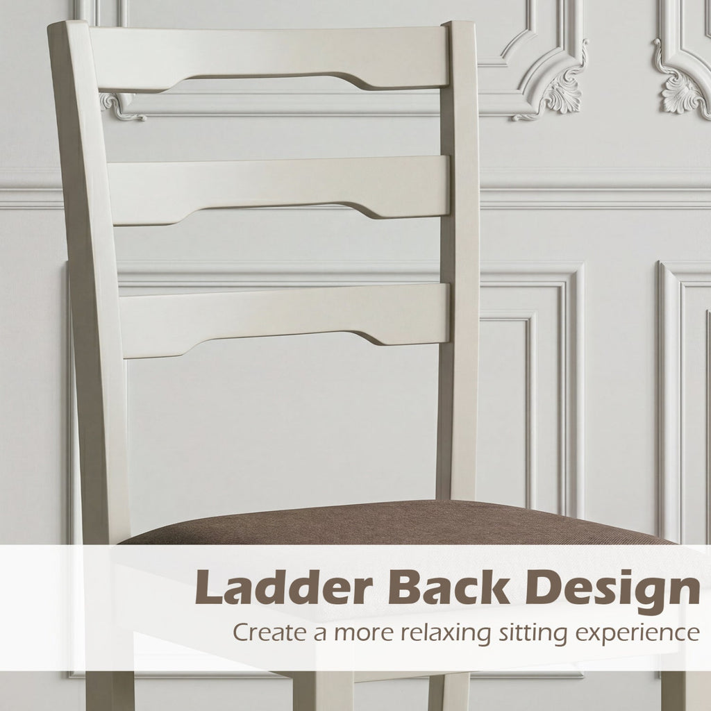 Upholstered Dining Chairs Set of 4 with Wood Frame