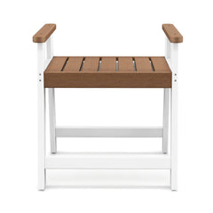 Shower Bench with Arms for Inside Shower Shaving Legs-Brown