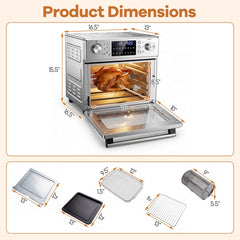 Stainless Steel Countertop Convection Oven with Bake-Silver