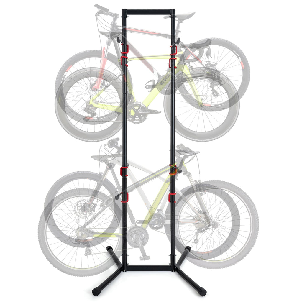 4-Bike Vertical Storage Rack with Adjustable Arms