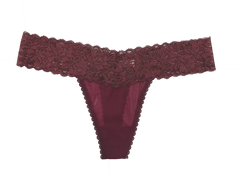 Mesh and Lace Classic Thong, XS-2X