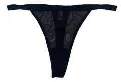 Mesh Thong with Elastic Waist, XS-2X