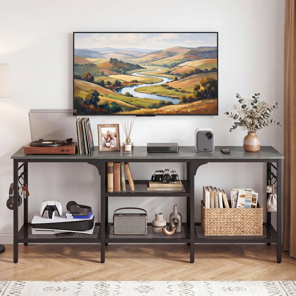 TV Stand for TVs up to 65 Inch with 3-Tier Open Shelves