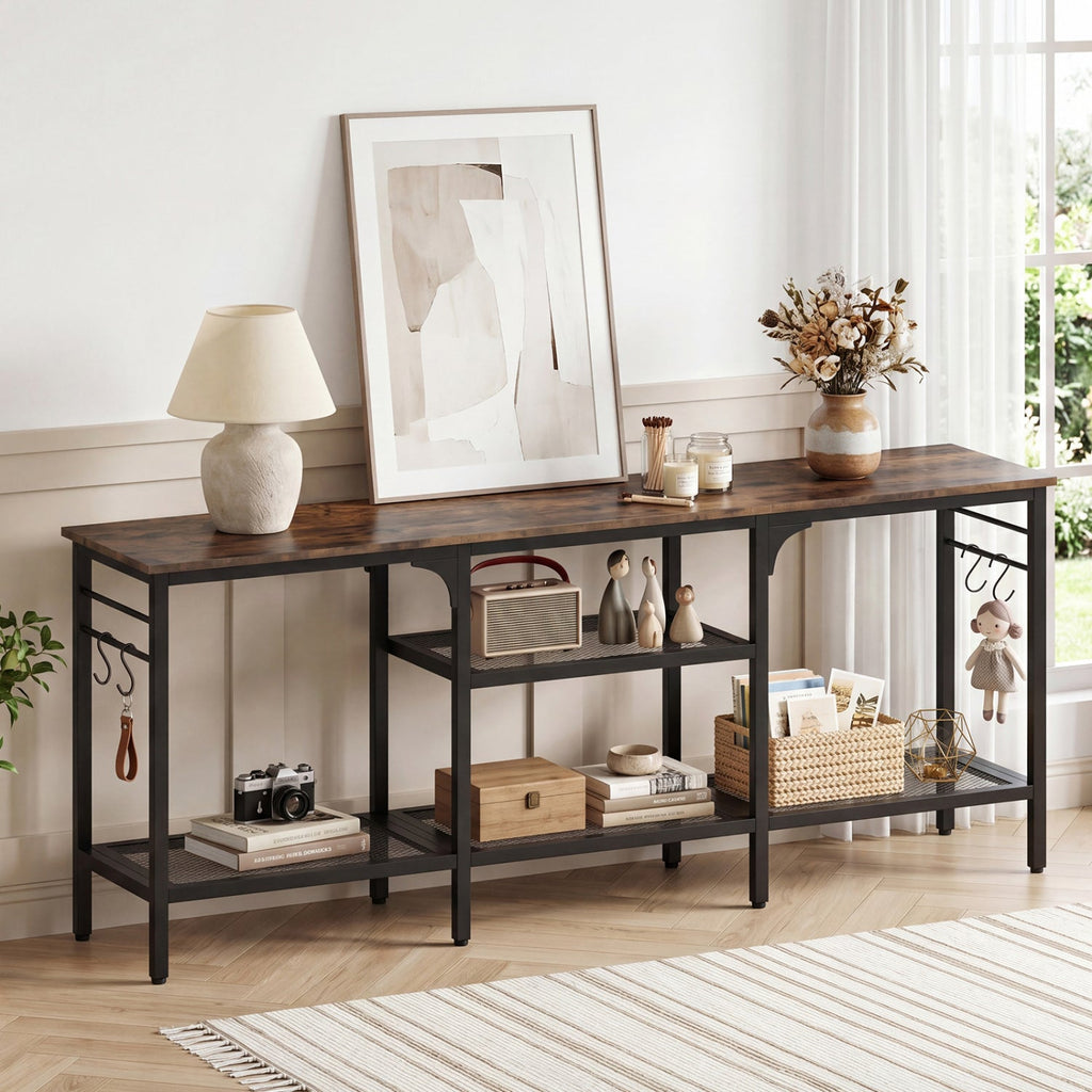 TV Stand for TVs up to 65 Inch with 3-Tier Open Shelves