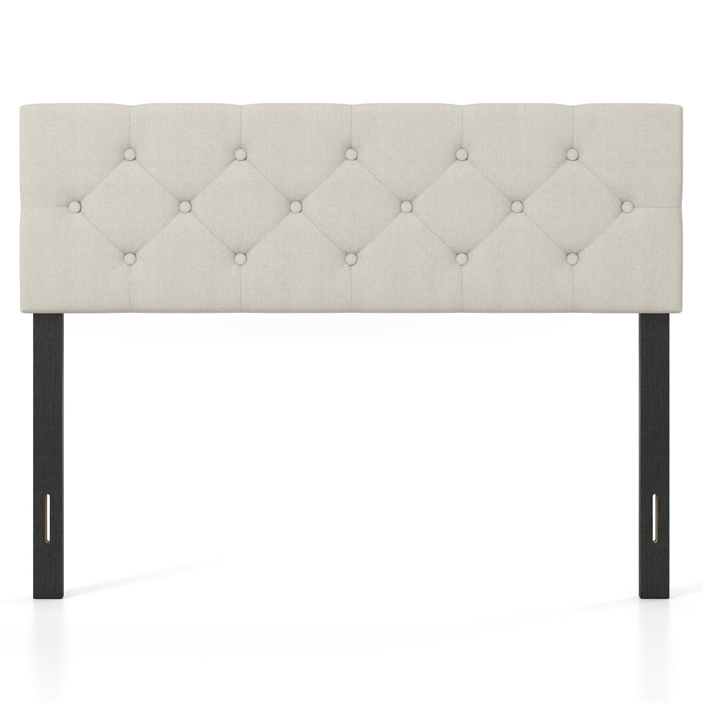 Upholstered Tufted Headboard Queen/Full Size with Adjustable Legs