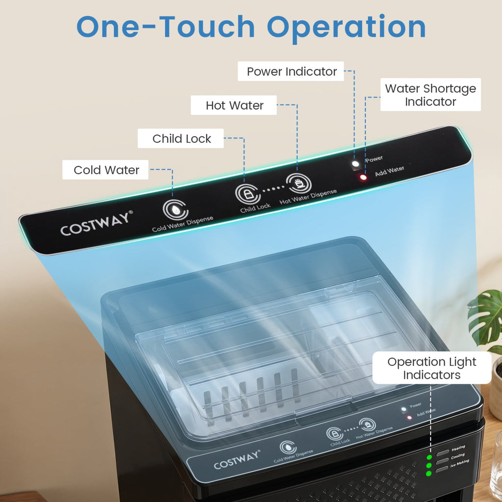 3-in-1 Water Dispenser with Ice Maker - Bottom Loading
