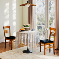 Wood Dining Chairs Set of 2 with Rubber Wood Frame