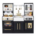 Wooden Kids Kitchen Playset with Realistic Lights and Sounds