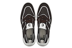 CALTO - X1342 - 2.8 Inches Taller (Mocha Brown/White) - Lace Up Casual Walker - Lightweight