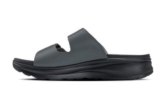 CALTO - X1661 - 2 Inches Taller (Iron Grey Buckle) - Dual Adjustable Buckle Sandals