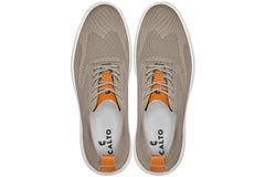 CALTO - X2639 - 2.8 Inches Taller (Khaki Green/Brown) - Lace Up Casual Walker - Lightweight