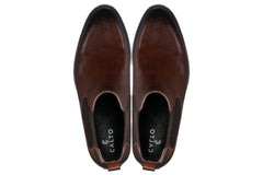 CALTO - Y72231 - 2.8 Inches Taller (Coffee Brown) - Chelsea Boots