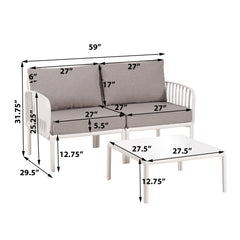 The Modular All-Weather Resin Sofa Ensemble by Christopher Knight Home
