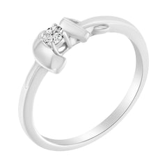 10K White Gold Diamond Promise Ring (1/10 Cttw, H-I Color, SI2-I1 Clarity) - Size 6