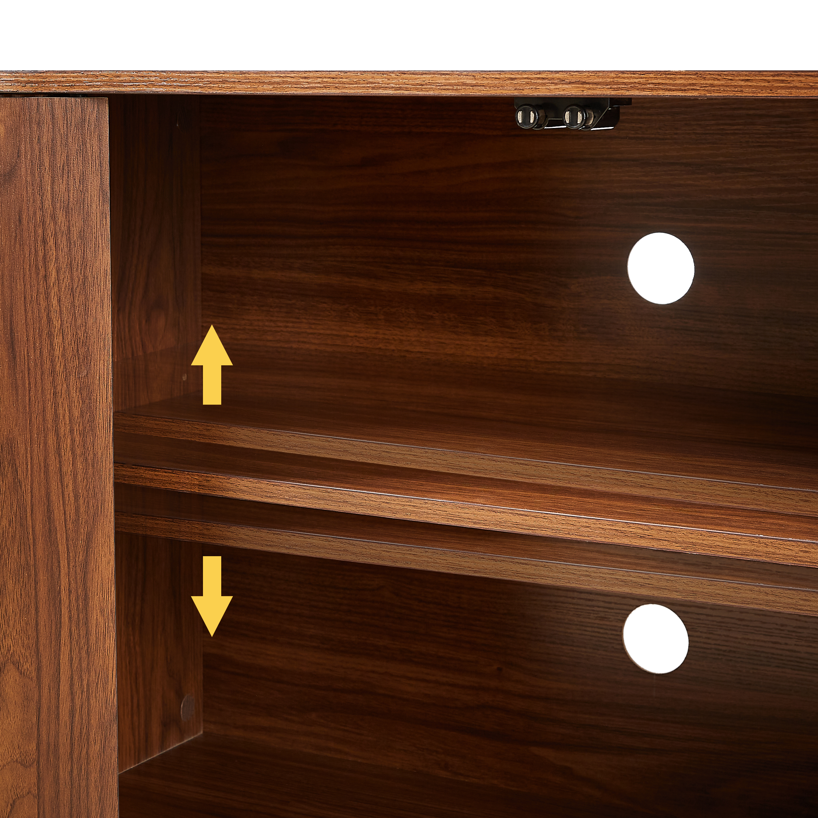 wave pattern sideboard storage cabinet