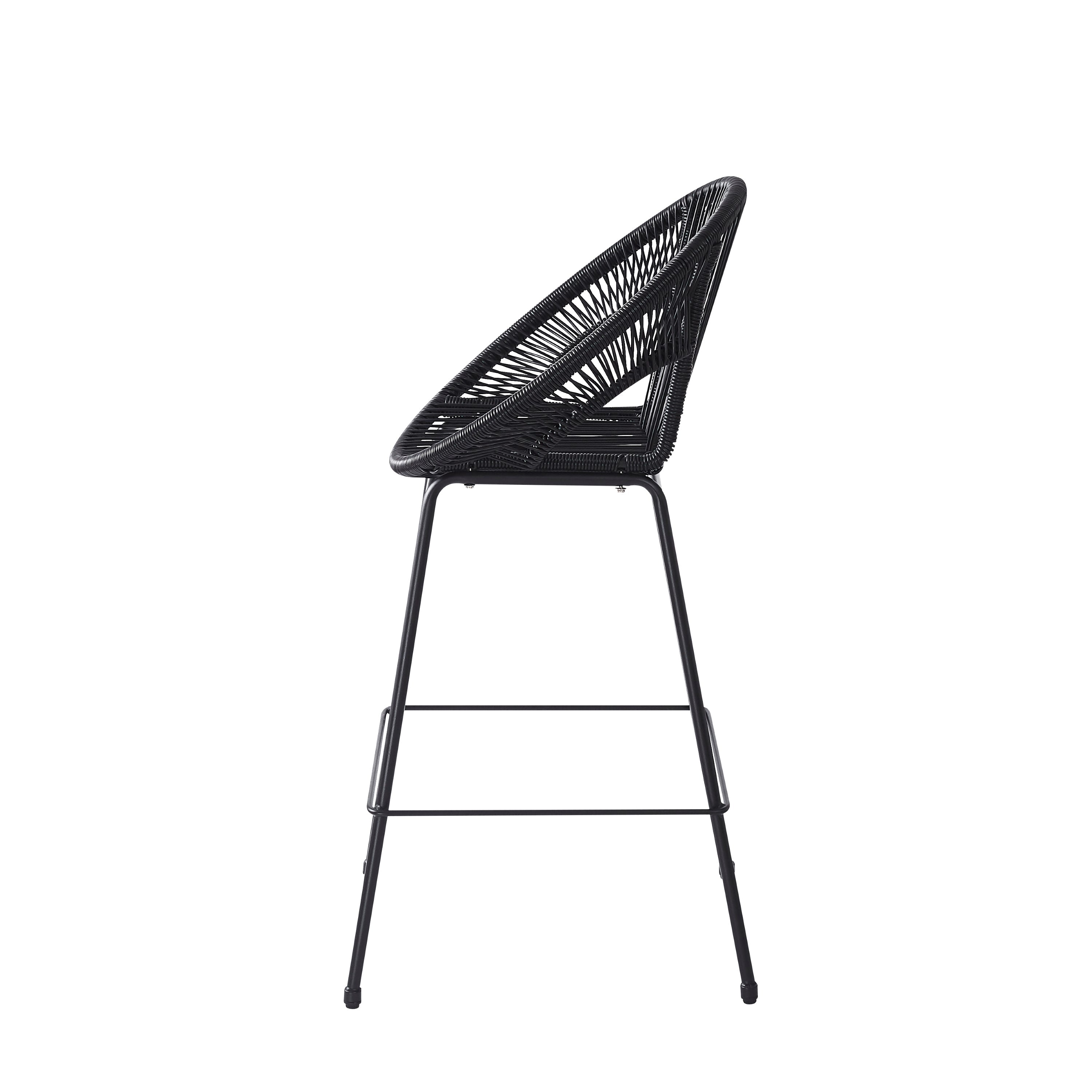 Outdoor Patio Barstool Set Weather Resistant