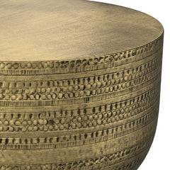 Johnsen Metal Coffee Table in Antique Gold