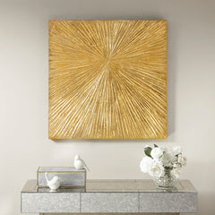 The Solaris Éclat™ – Hand-Textured Gilded Burst Wall Sculpture
