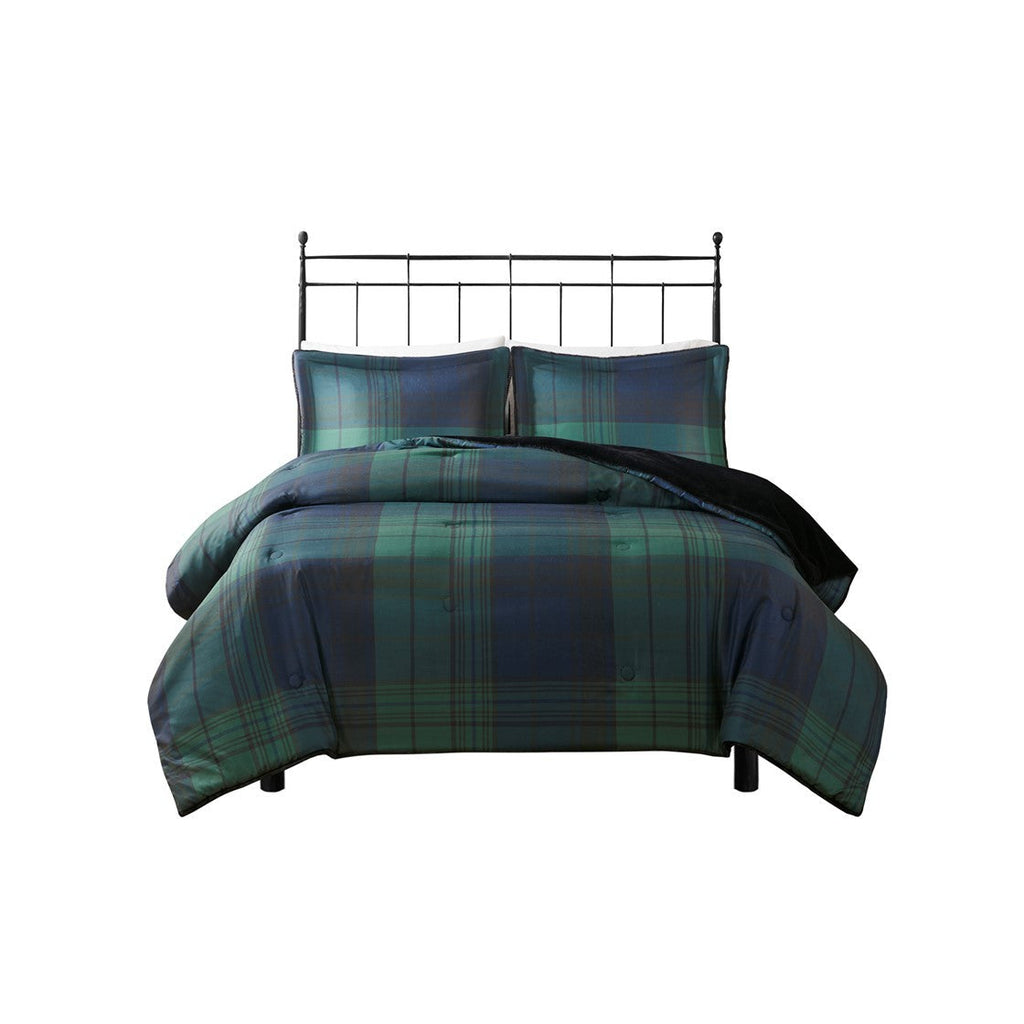 Full/Queen Faux Wool to Faux Fur Down Alternative Comforter Set