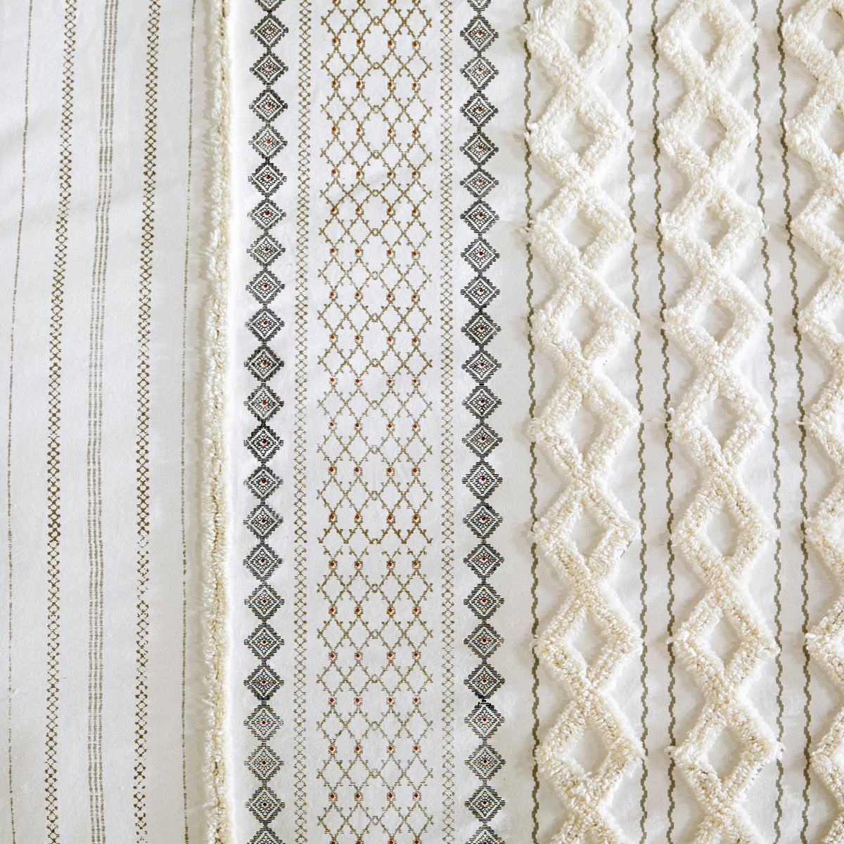 Full Queen Cotton Chenille Duvet Set