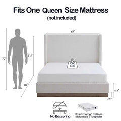 Hale - Upholstered Wingback Bed