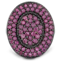 3.11 Carat Genuine Ruby .925 Sterling Silver Ring