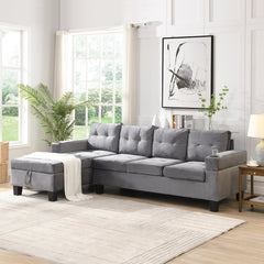Modern Sectional Sofa Set with L Shape Chaise Lounge