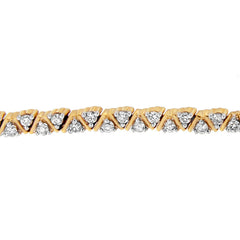 14K Yellow Gold Round-Cut Diamond Bracelet (4.00 cttw, H-I Color, I1-I2 Clarity)