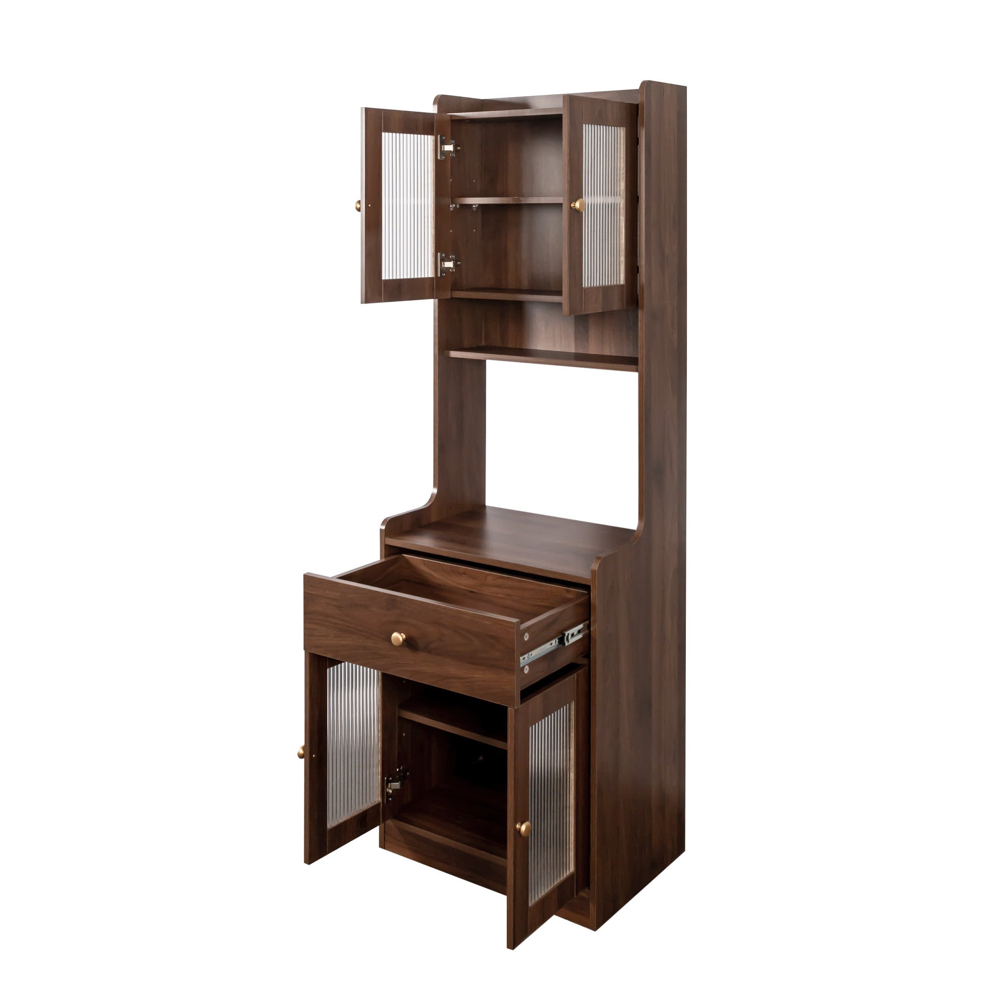 Kitchen Pantry Hutch Storage Cabinet Farmhouse Style